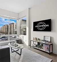 For game day and movie night, TVs included in all apartments