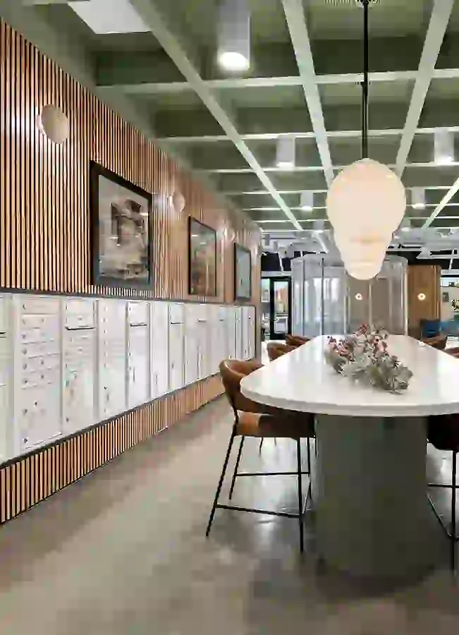 Convenient Package, Mail Room, and Vending